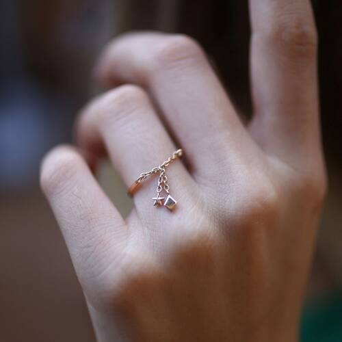 By Golden House - Zincirli Tasarım Yüzük