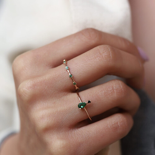 By Golden House - Zümrüt Rengi Damla Kombin By Golden House - Zümrüt Rengi Damla Kombin